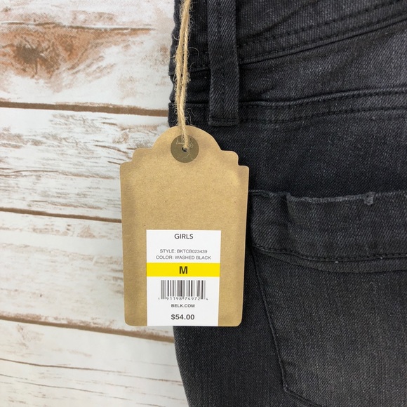 True Craft Jeans True Craft Black Destructed Skinny Overalls Jrs